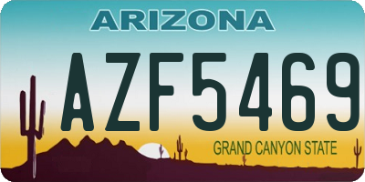 AZ license plate AZF5469