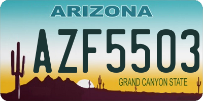 AZ license plate AZF5503