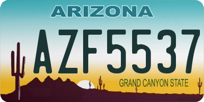 AZ license plate AZF5537