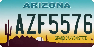 AZ license plate AZF5576