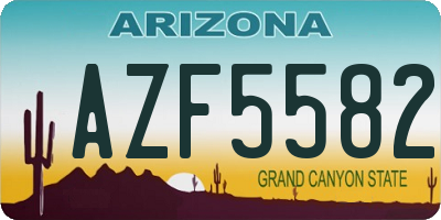 AZ license plate AZF5582