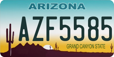 AZ license plate AZF5585