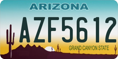 AZ license plate AZF5612