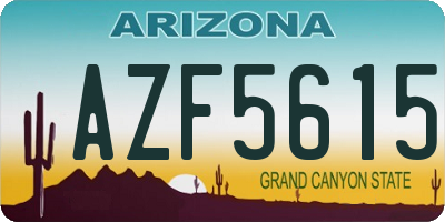 AZ license plate AZF5615