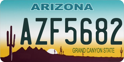 AZ license plate AZF5682
