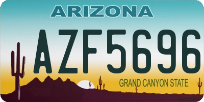 AZ license plate AZF5696