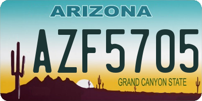 AZ license plate AZF5705