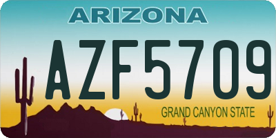 AZ license plate AZF5709