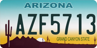 AZ license plate AZF5713