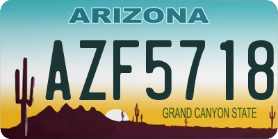 AZ license plate AZF5718