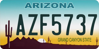 AZ license plate AZF5737