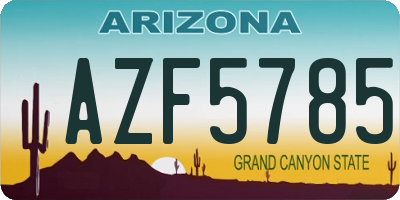 AZ license plate AZF5785
