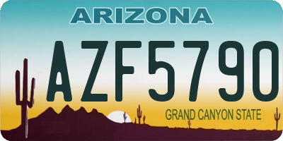 AZ license plate AZF5790