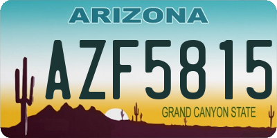 AZ license plate AZF5815