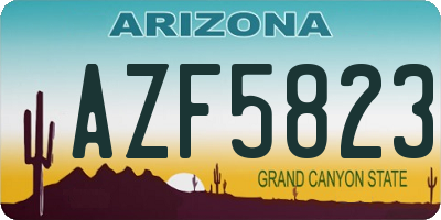 AZ license plate AZF5823