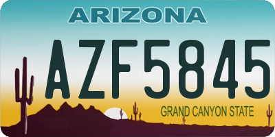 AZ license plate AZF5845