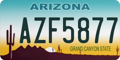 AZ license plate AZF5877