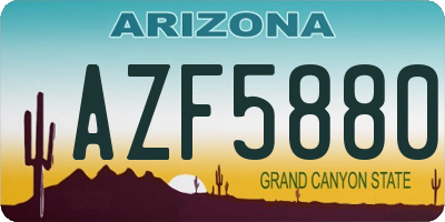 AZ license plate AZF5880