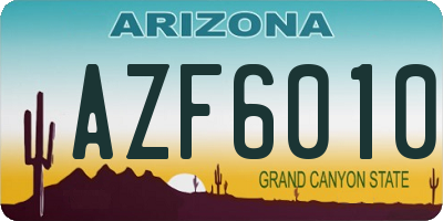 AZ license plate AZF6010