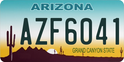 AZ license plate AZF6041