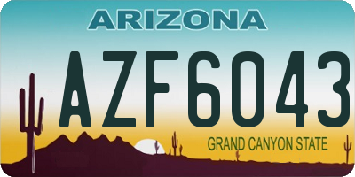 AZ license plate AZF6043