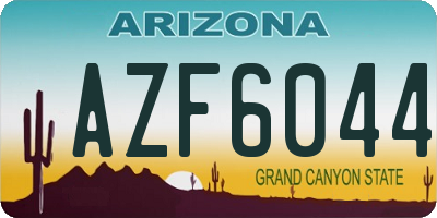 AZ license plate AZF6044