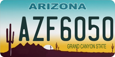 AZ license plate AZF6050