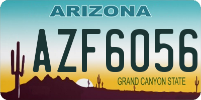 AZ license plate AZF6056