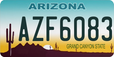 AZ license plate AZF6083
