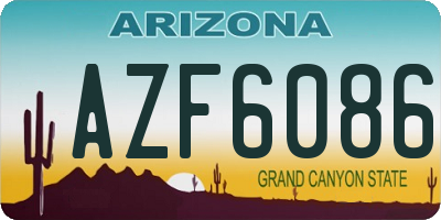 AZ license plate AZF6086