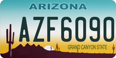 AZ license plate AZF6090