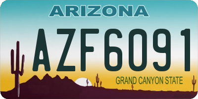 AZ license plate AZF6091