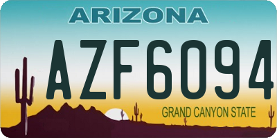 AZ license plate AZF6094