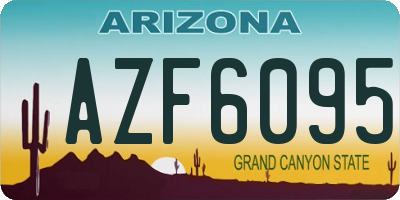 AZ license plate AZF6095