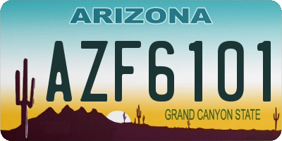 AZ license plate AZF6101