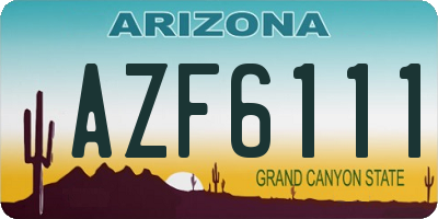 AZ license plate AZF6111