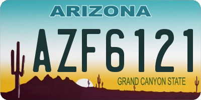AZ license plate AZF6121