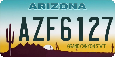 AZ license plate AZF6127