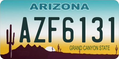 AZ license plate AZF6131
