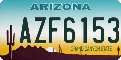 AZ license plate AZF6153