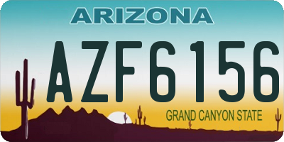 AZ license plate AZF6156