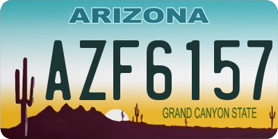 AZ license plate AZF6157