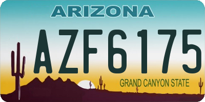 AZ license plate AZF6175