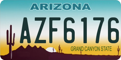 AZ license plate AZF6176