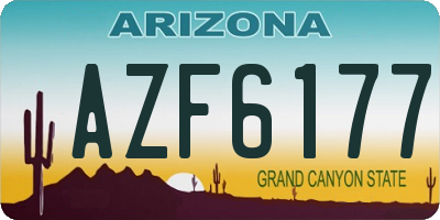 AZ license plate AZF6177