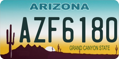 AZ license plate AZF6180
