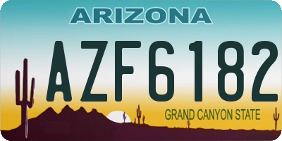 AZ license plate AZF6182