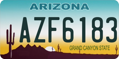 AZ license plate AZF6183