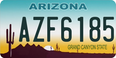 AZ license plate AZF6185