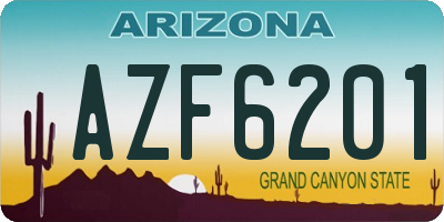 AZ license plate AZF6201